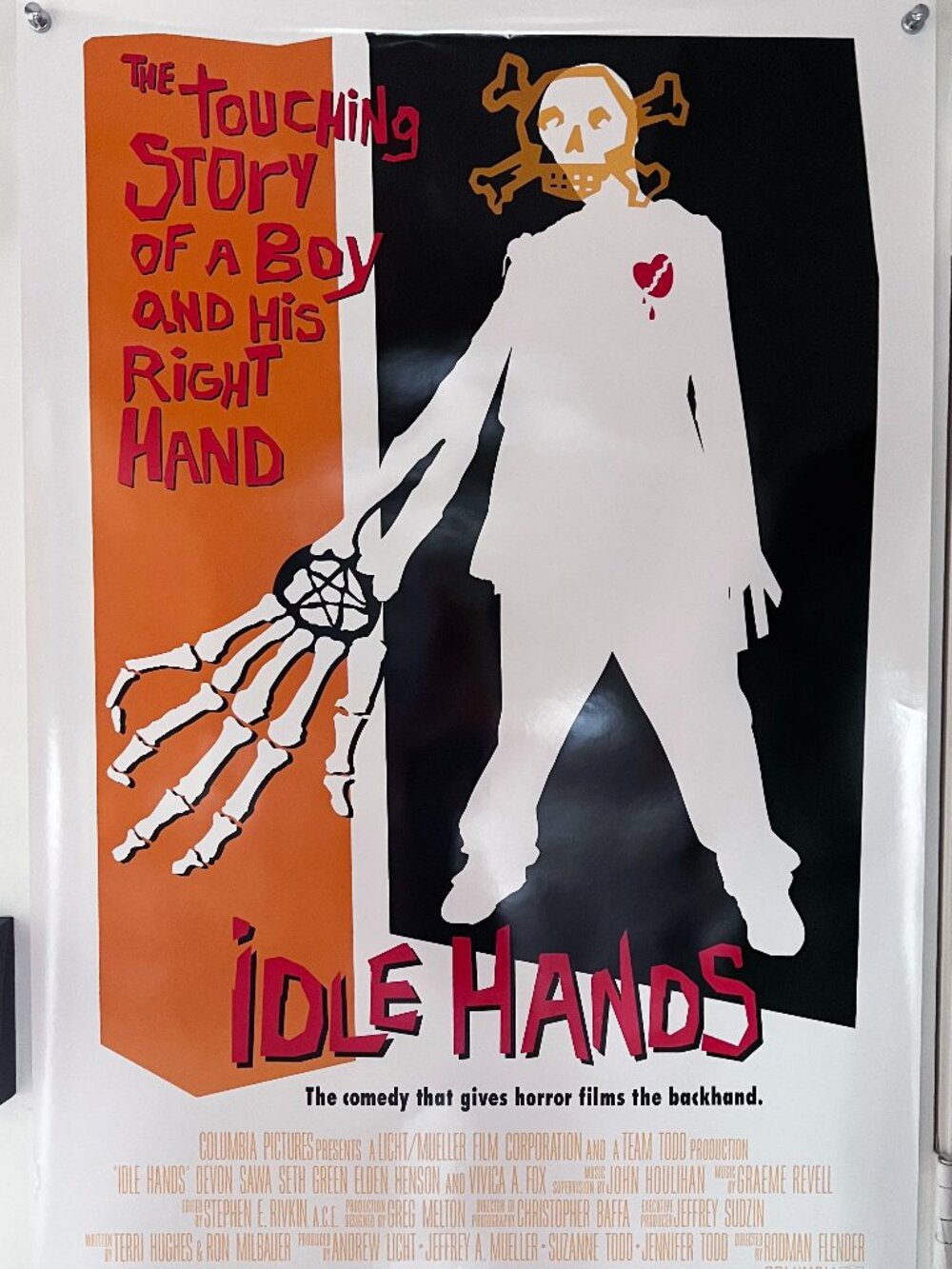 IDLE HANDS (1999) - ORIGINAL DOUBLE SIDED MOVIE POSTER